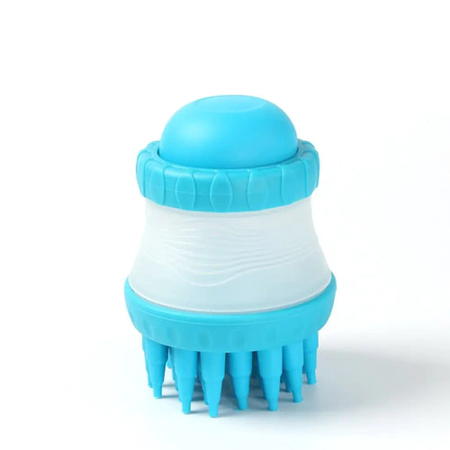 Dog Bath Brush with Massage Comb and Foot Cup